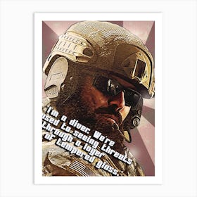Blackbeard Rainbow Six Sige I M A Diver, We Re Used To Seeing Threats Through A Layer Of Tempered Glass Art Print