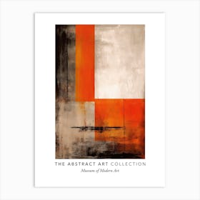 Orange Tones Abstract Painting 4 Exhibition Poster Art Print