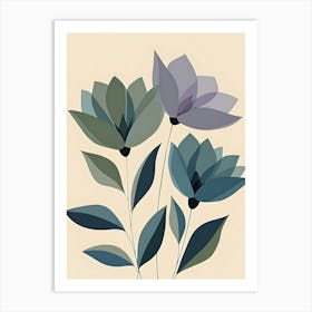 Blue Flowers Art Print