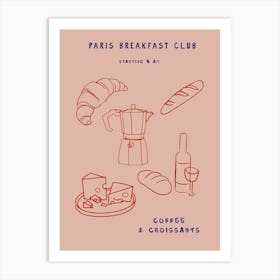 Paris Breakfast Club Art Print