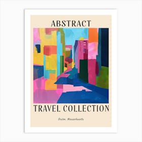 Abstract Travel Collection Poster Boston Massachusetts 3 Art Print