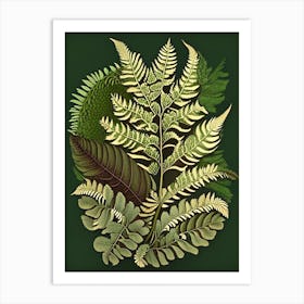 Japanese Painted Fern Vintage Botanical Poster Art Print