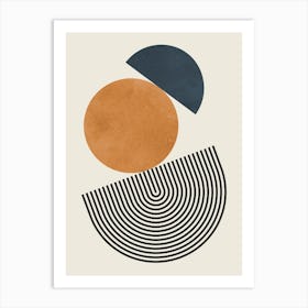 Circles and lines 3 2 Art Print