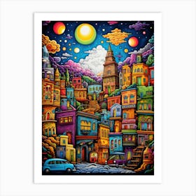 City At Night 2 Art Print