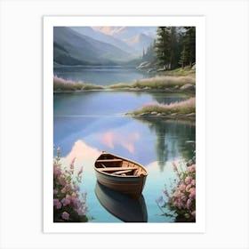 Boat On The Lake 1 Art Print