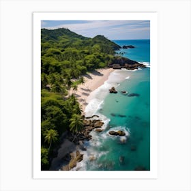 Aerial View Of A Tropical Beach Art Print