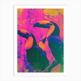 Polaroid Inspired Toucans 3 Art Print