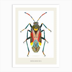 Colourful Insect Illustration Boxelder Bug 6 Poster Art Print