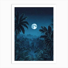 Night In The Jungle 1 Art Print