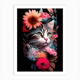 Cute cat Art Print