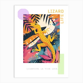 Modern Lizard Abstract Illustration 4 Poster Art Print