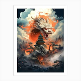 Dragon In The Sky 5 Art Print