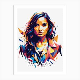 Demi Levato 03 Portrait Music WPAP Pop Art Art Print