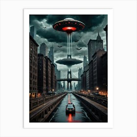 Alien Spaceship 1 Art Print