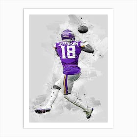 Justin Jefferson Minnesota Vikings Art Print