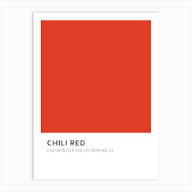 Chili Red Color Block Collection Wall Art Print