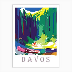 Davos In Summer, Switzerland Art Print