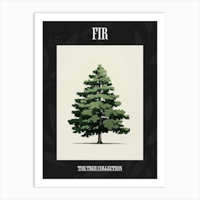 Fir Tree Pixel Illustration 2 Poster Art Print