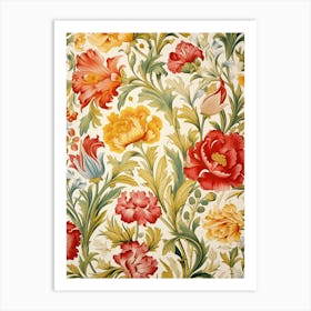 Floral Wallpaper 102 Art Print