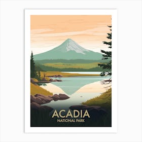Acadia National Park Vintage Travel Poster 4 Art Print