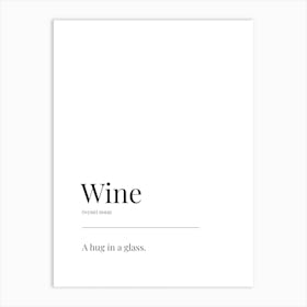 Wine Definition Art Print