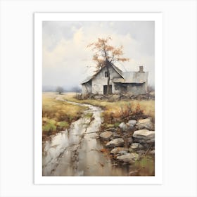 Old Stone Farm Neutral Tones 2 Art Print