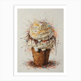 Ice Cream Cone 96 Art Print