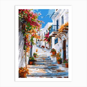 Greece Street Art Print