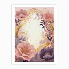 Floral Frame 13 Art Print