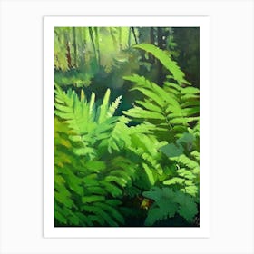 Marsh Fern Cézanne Style Art Print