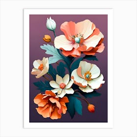 Paper Flowers 9 Art Print