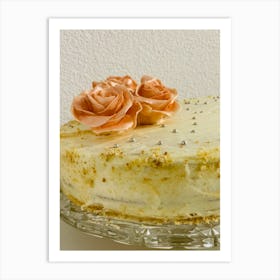 Cake With Roses 1 Art Print