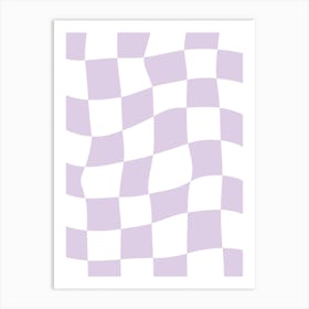 Checkerboard - Lilac Art Print
