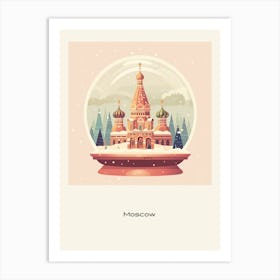 Moscow Russia 4 Snowglobe Poster Art Print
