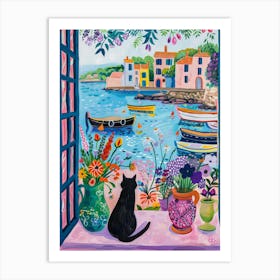 Cat At The Window 1 Art Print