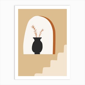 Bohemian Terracotta Pot Art Print