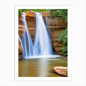 Calf Creek Waterfall, United States Realistic Photograph (1) Art Print