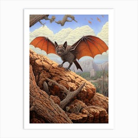 Kuhls Pippestrelle Bat Painting 1 Art Print