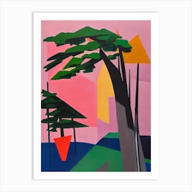 Pine Tree Cubist Art Print