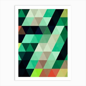 Colorful triangles in harmony 2 Art Print