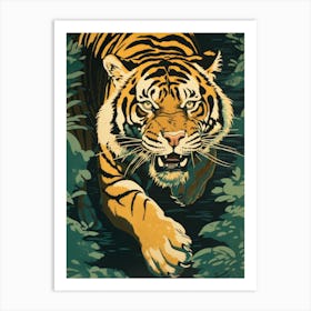 Tiger In The Jungle 35 Art Print