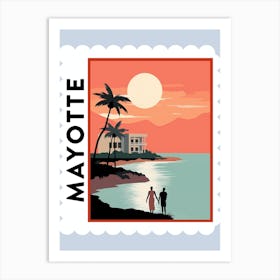 Mayotte Travel Stamp Poster Art Print
