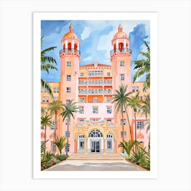 The Biltmore Hotel   Coral Gables, Florida   Resort Storybook Illustration 2 Art Print