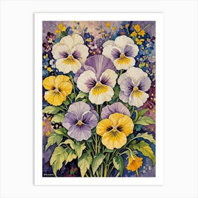 Pansies no1 Art Print