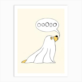 Polar Bear With Speech Bubble Art Print