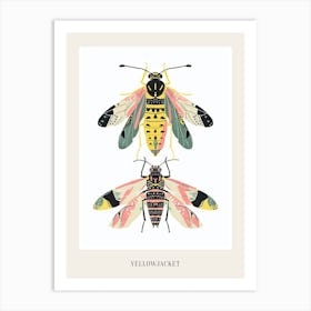 Colourful Insect Illustration Yellowjacket 3 Poster Art Print