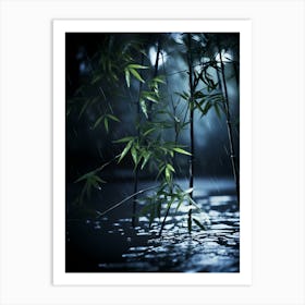 Bamboo Tree In The Rain 2 Art Print