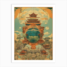 Asian Heavenly Temple Art Print