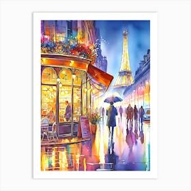 Paris At Night Art Print