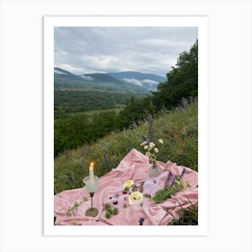 Picnic In The Mountains Art Print